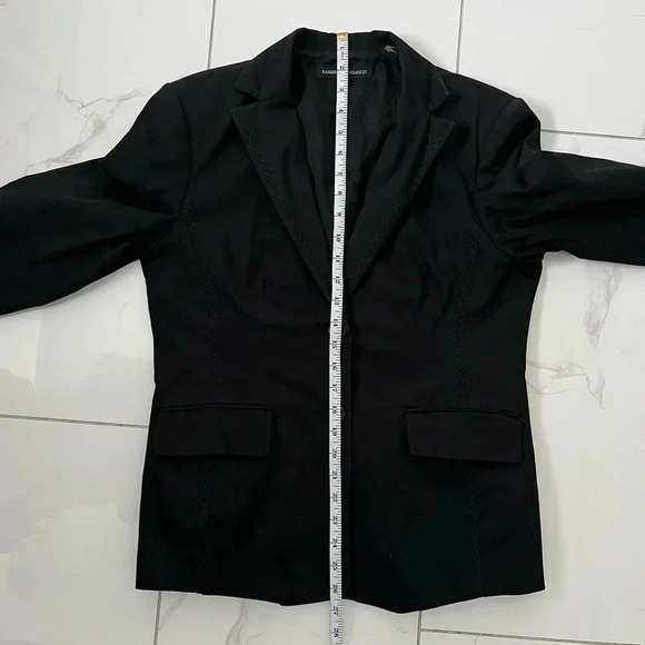 Sandra  Angelozzi/ Black cotton blazer/ Size EU 40 - Picture 10 of 12